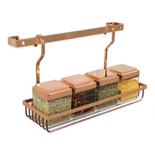 Barra De Cozinha Rosé Gold 30cm Prateleira Porta Temperos Foto mini 1