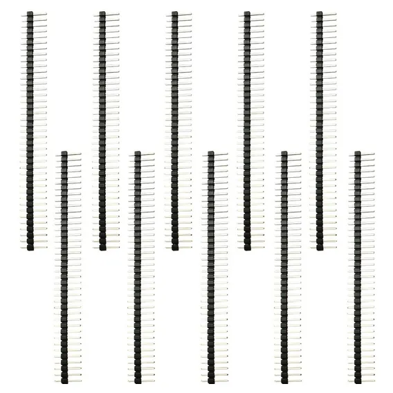Barra De Pinos Macho 1x40 Vias 2,54mm 180° - 10 Peças Foto 1