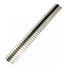 Barra De Pinos Macho 1x40 Vias 2,54mm 180° - 10 Peças Foto mini 2