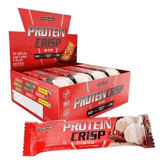 Barra De Proteína Integralmédica: Crisp 12 Unid (540g) Sabor Doce Coco Foto 1
