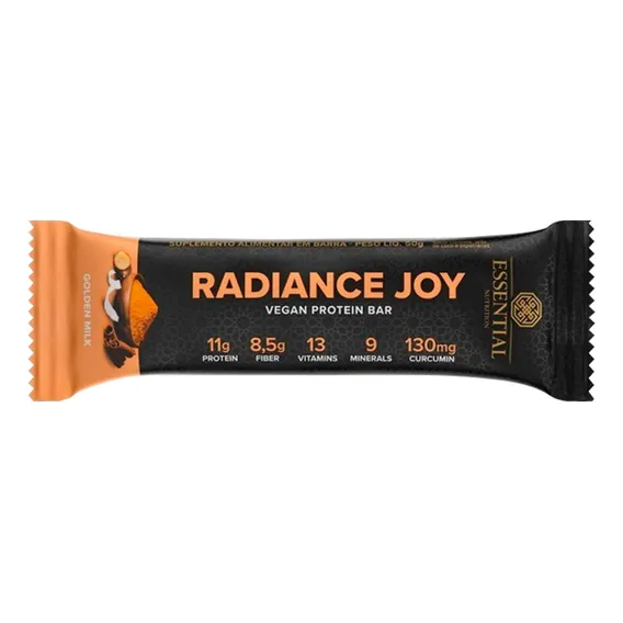 Barra De Proteína Radiance Joy Golden Milk Essential 50g Foto 1