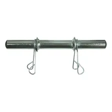 Barra Musculação Maciça 40cm Com Presilhas Polimet Foto mini 1