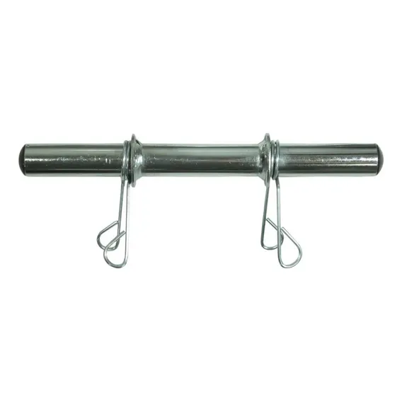 Barra Musculação Maciça 40cm Com Presilhas Polimet Foto 1