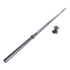 Barra Reta Aço Maciço Musculação 1,50m Pelegrin Pel-152b Cor Cromado Foto mini 2