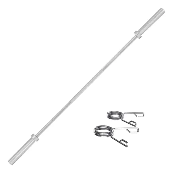 Barra Reta Olimpíca Supino Maciça 120cm + 2 Presilhas Foto 1