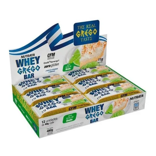 Barra Whey Grego Torta De Limão 12x40g Foto 1