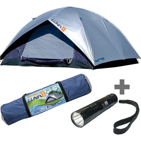 Barraca Acampamento Camping 6 Pessoas Impermeável + Lanterna Foto 1