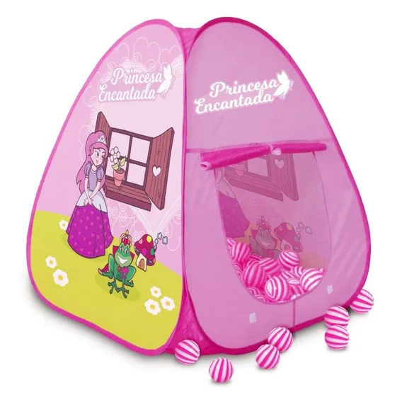 Barraca Cabana Infantil Princesa Encantada C/ 100 Bolinhas Foto 1