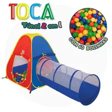 Barraca Cabana Toca TĂșnel Infantil 2x1 Braskit Foto mini 1