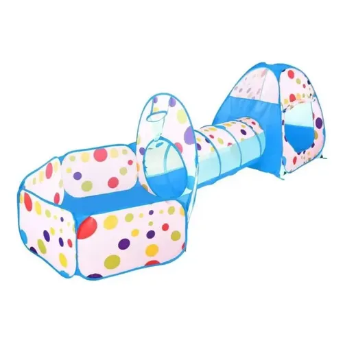 Barraca Cabana Toca TĂșnel Infantil 3x1 Piscina De Bolinhas Foto 1