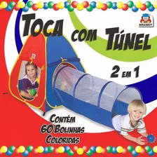 Barraca Cabana Toca TĂșnel Infantil- Tipo Piscina De Bolinhas Foto mini 3