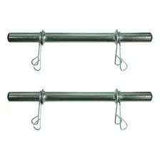 Barras Ocas 40cm Com Presilhas Halteres Academia Musculação Cor Prateado Foto  mini 1