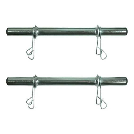 Barras Ocas 40cm Com Presilhas Halteres Academia Musculação Cor Prateado Foto 1