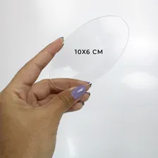 Base Acrilica 50 10x6 50 8x5 Oval 40 7cm Redonda Cor Transparente Foto mini 3