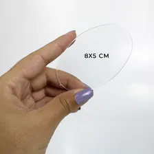 Base Acrilica 50 10x6 50 8x5 Oval 40 7cm Redonda Cor Transparente Foto mini 2