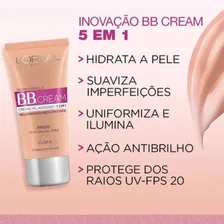 Base BB cream L'oréal Paris 5 em 1 Dermo expertise cor clara FPS 20 30ml Foto mini 4