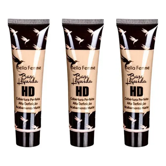 Base Bella Femme Liquida Hd 30ml Ref Bf10008a N 04-kit C/3un Foto 1