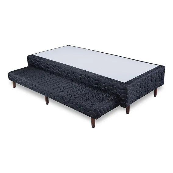 Base Box Cama Auxiliar Bibox Orthocrin Black Solteiro King Foto 1