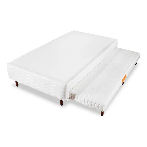 Base Box Cama Auxiliar Bibox Orthocrin Branco Solteiro King Foto 1