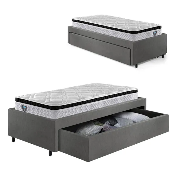 Base Box Cama Solteiro Sapateira E Colchão Foto 1