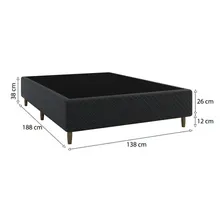 Base Box Casal 138x188x38 Preto Malala Umaflex Foto mini 3