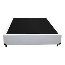 Base Cama Box Casal Corino Branco 138x188x40 Foto mini 2
