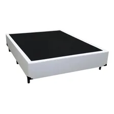 Base Cama Box Casal Corino Branco 138x188x40 Foto mini 1