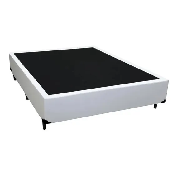 Base Cama Box Casal Corino Branco 138x188x40 Foto 1