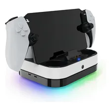 Base Carregamento Dock P/ 2 Controles Dualsense Ps5 Portal Foto mini  2