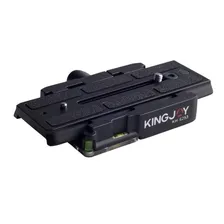 Base Com Plate De Liberação Rápida Estendida-kingjoy Kh-6253 De 2 Estágios Para Tripés E Monopés Kingjoy Cor Preto Foto  mini 1