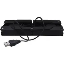 Base Cooler Dobrável Para Notebook 17x6,5x2cm Usb Preta Foto mini  3
