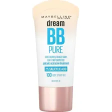 Base de maquiagem Maybelline Dream Pure BB 100 Light Maybelline dream pure skin clearing bb cream 100 light Foto mini 1