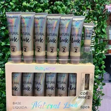 Base de maquiagem Ruby Rose Natural look HB-8051 Box base líquida natural look ruby rose bege 2 hb-8051 Foto mini  3