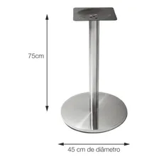 Base De Mesa Inox Redonda Para Tampos De Até 100cm Or 2202 Foto mini 4