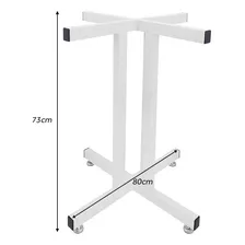 Base De Mesa Jantar Grécia Sob Medida Tampos De Até 140x140 Cor Prata Foto mini 3
