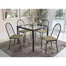 Base De Mesa Reno M002 Kappesberg Preta Para Vidro 90x90cm Foto mini 4