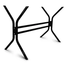 Base De Mesa Retangular Madri Para Tampo Até 1,40m X 0,80m Cor Preto Foto mini  2