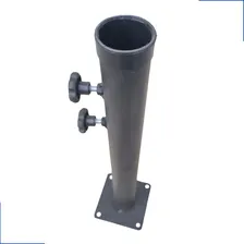 Base Fixa De Aço Para Guarda-sol E Ombrelone Até 48mm 2 Uni Cor Preto Foto mini 4