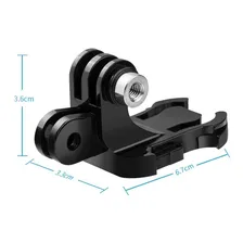 Base J Hook Encaixe Duplo P/ Gopro E Similares Telesin Foto mini 2