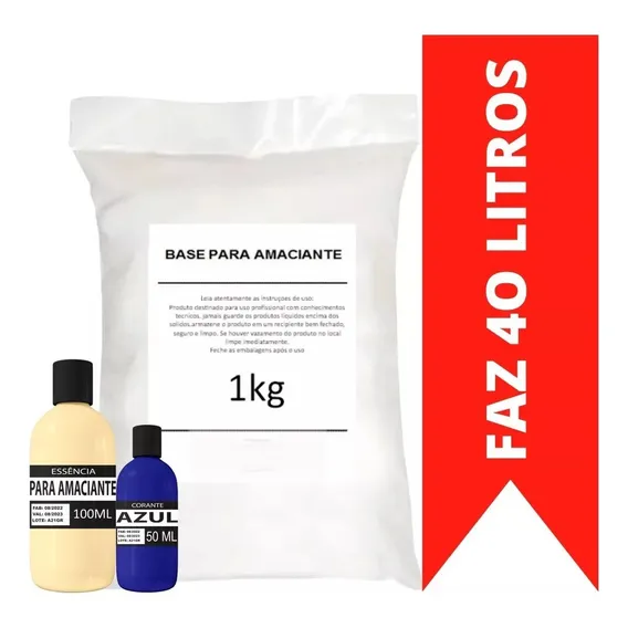 Base Kit Completo Para Fabricar Amaciante Faz 40l - Confort Foto 1
