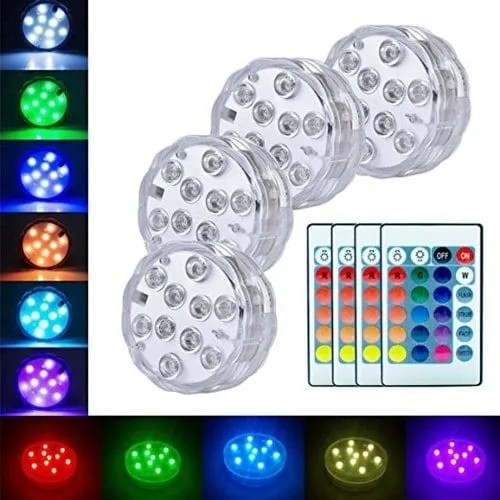Base Led Rgb A Prova D'agua C/controle Bebidas E Copos Cor Cor Da Estrutura Transparente Foto 1