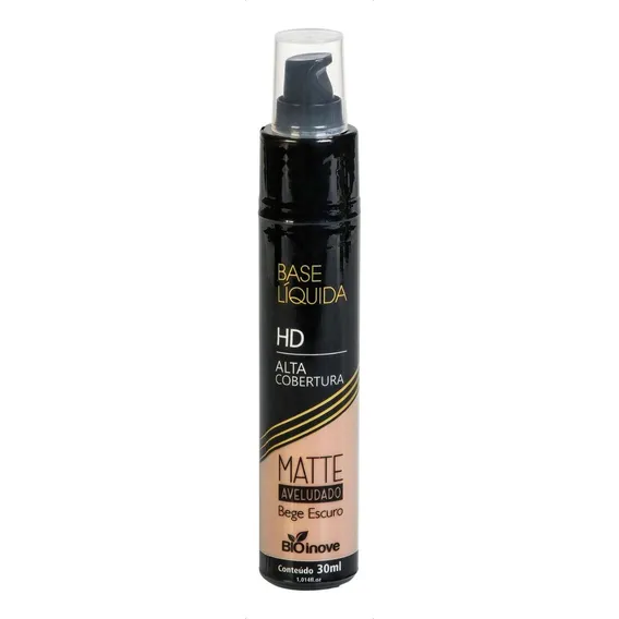 Base Líquida Matte Hd Alta Cobertura Bio Inove 30ml Foto 1