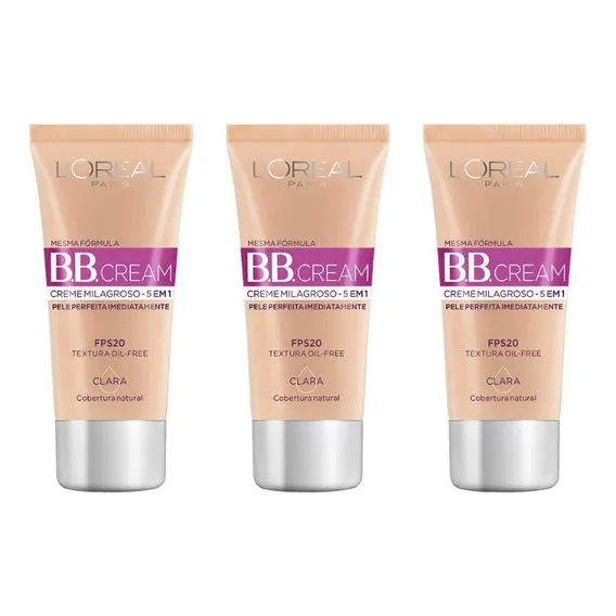 Base Loreal Bb Cream 30ml Fps 20 Clara-kit C/3un Foto 1