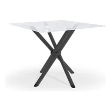 Base Mesa de Jantar Volga Kappesberg M008 Preta s/ Tampo Foto mini 4