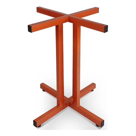 Base Mesa Jantar Grécia Tampo Vidro Madeira Até 140 X 140cm Foto 1