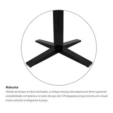 Base Mesa Rubi Jantar De Vidro Pedra Madeira P/ Tampo 70x70 Cor Verde Foto mini 4