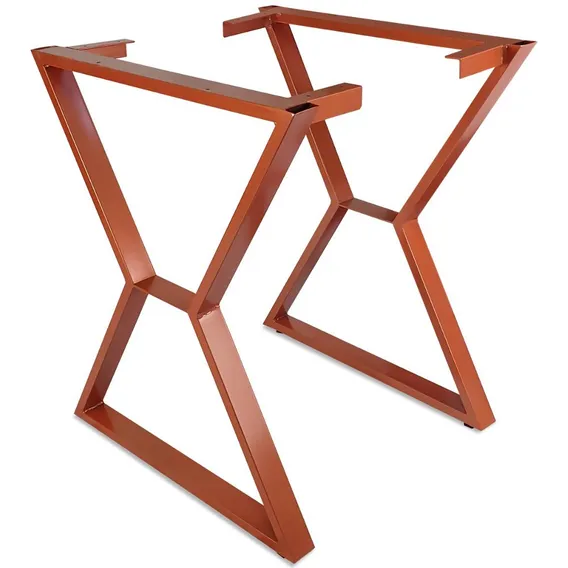 Base Pé Mesa Jantar Falun P/ Tampo Madeira Até 180cm X 90cm Cor Cobre Foto 1