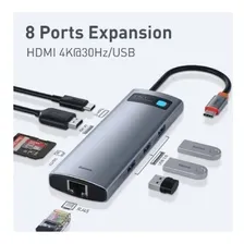 Baseus adaptador hub multifuncional 8 em 1 tipo c macbook m1 Foto mini  2