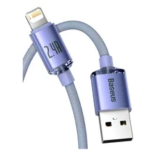 Baseus Cabo Carregador Lightning Turbo Para iPhone 1,2 M Cor Lilás Foto  mini 1