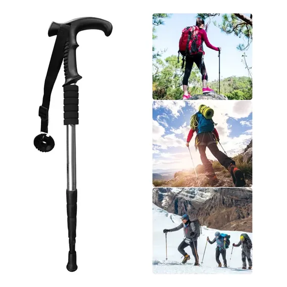 Bastao Caminhada Trekking Bengala Trilha Retratil Aluminio Foto 1